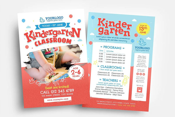 Daycare and Kindergarten Flyer Templates