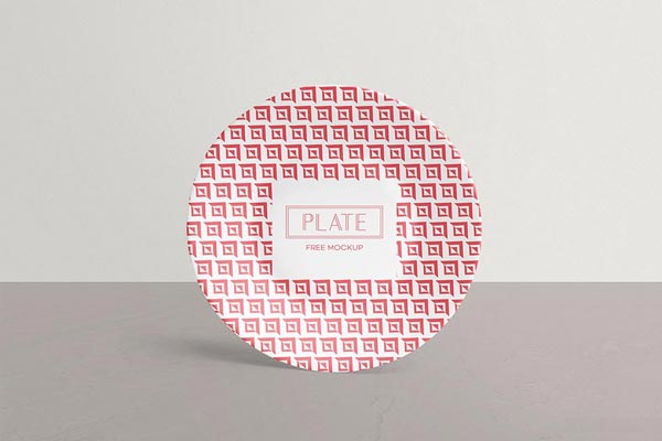 Free Ceramic Plate Mockup