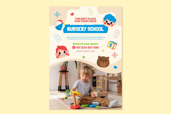 Free Daycare Vertical Flyer Template