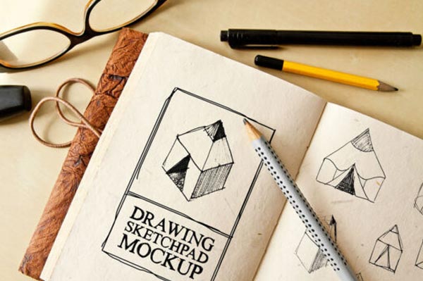 Free Drawing Sketch Pad Mockup