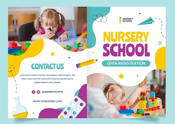 Free Kids Nursery School Template