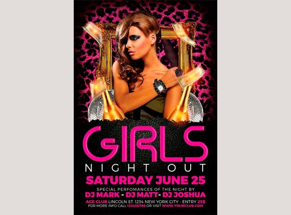 Free Ladies Night Flyer Design