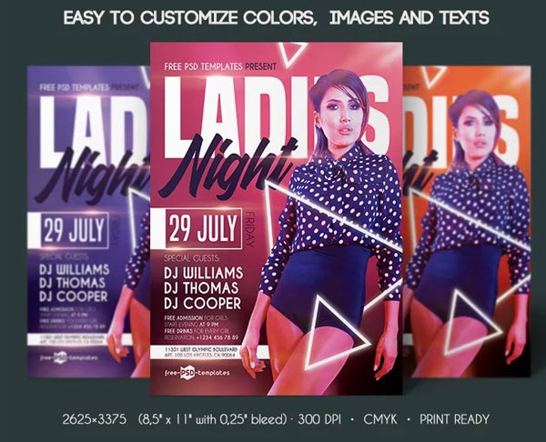 Free Ladies Night Flyer PSD Template