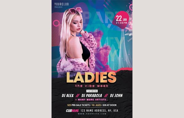 Free Ladies Week Party Flyer Template