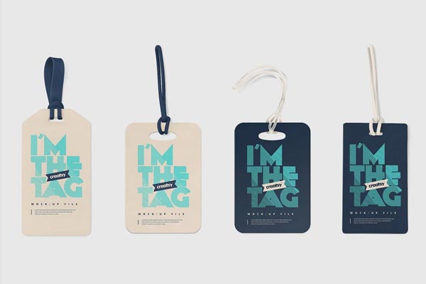 Free Luggage Tag Mockup