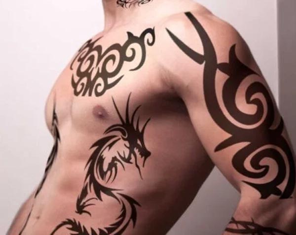 Free Man Sholder Tattoo Mockup