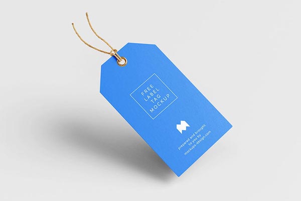 Free PSD Label Tag Mockup