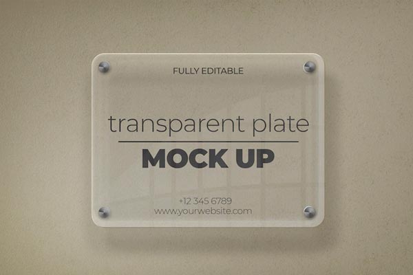 Free Transparent Plate Mockup