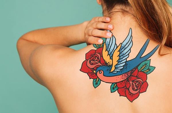 Free Woman Mockup for Tattoo