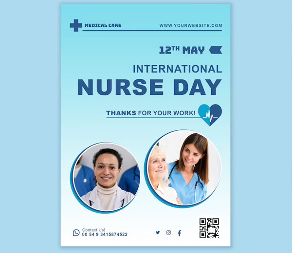 Gradient international nurses day Flyer Template