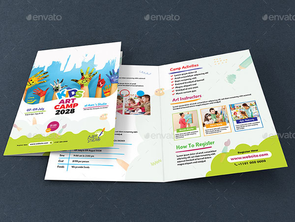 Kids Art Camp Bifold Brochure