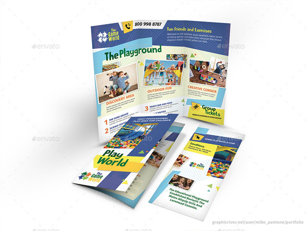 Kids’ Playground Trifold Brochure