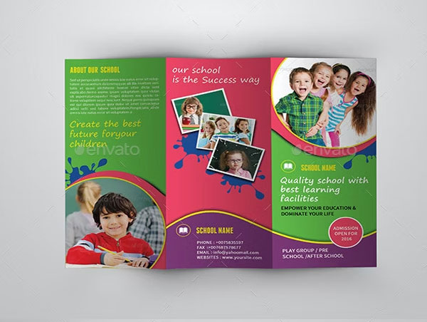 Kids School Trifold Brochure