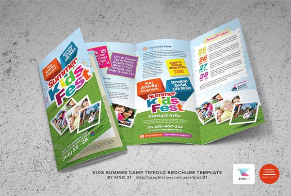 Kids Summer Camp Trifold Brochure