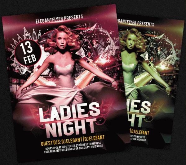 Ladies Night Club Flyer Free