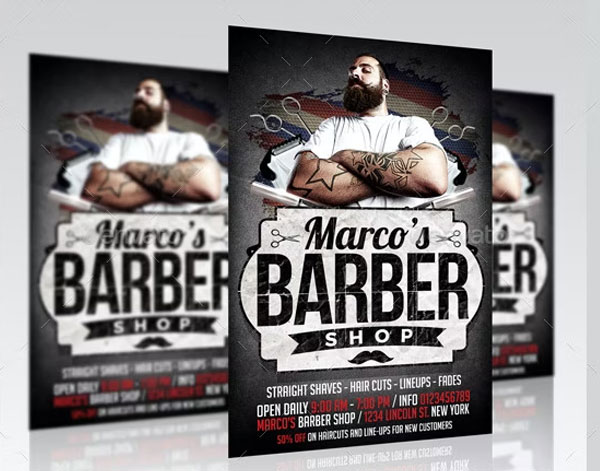Marco's Barbershop Flyer Template