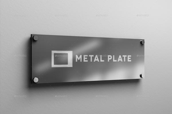 Metal Plates Mockup