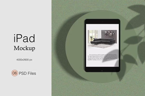 Minimal iPad Mockup Template