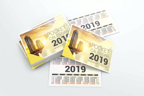 Pocket Calendar Mockups