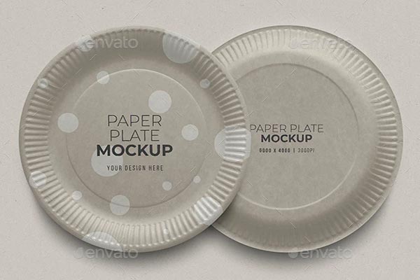 Recycled Paper Plate Mockup