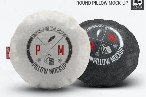 Round Pillow Mockup