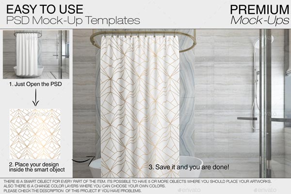 Shower Curtain Mockup Pack