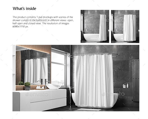 Shower Curtain Mockup