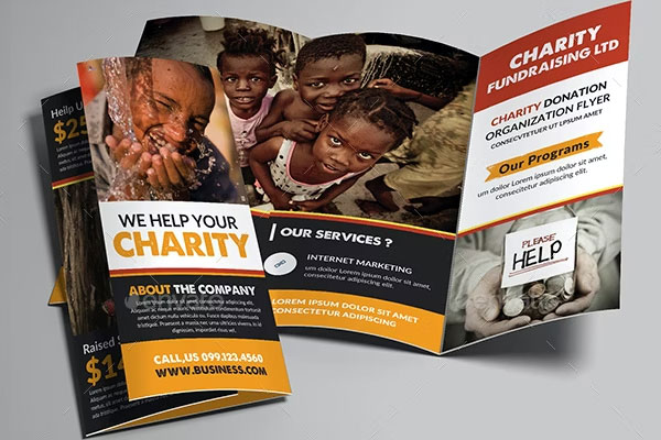 Simple Charity Trifold Brochure
