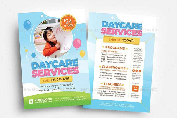 Simple Daycare Flyer Template