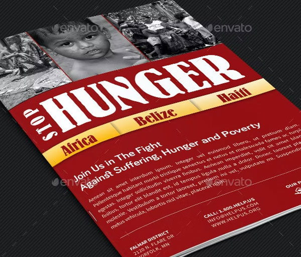 Stop Hunger Charity Brochure Template