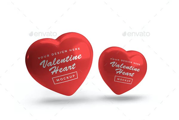 Valentine Heart Mockup Template Set