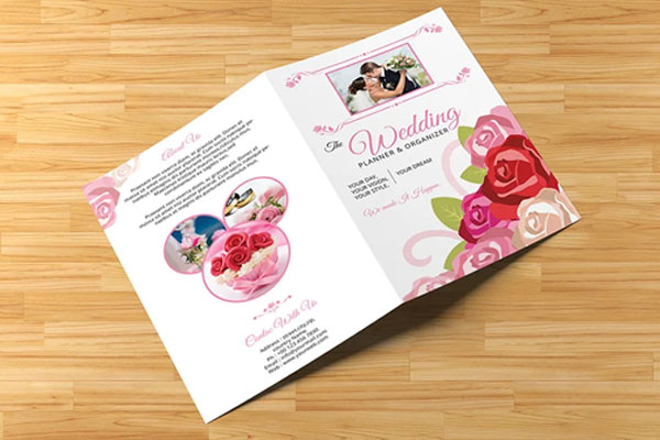 Wedding Planner Bi-fold Brochure Template