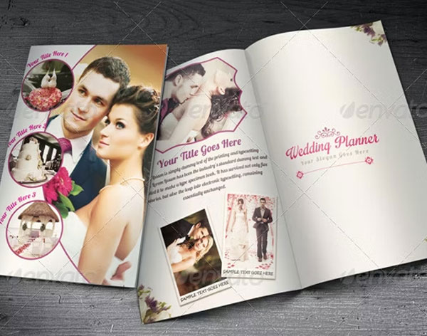 Wedding Planner Half-Fold Brochure Template