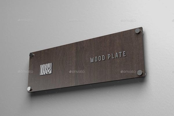 Wood Plate Mockup
