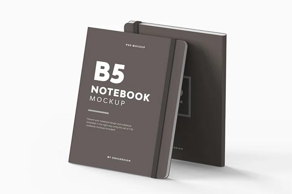 B5 Notebook Mockup