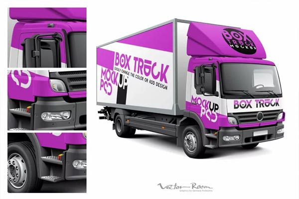 Box Truck Mockup Design