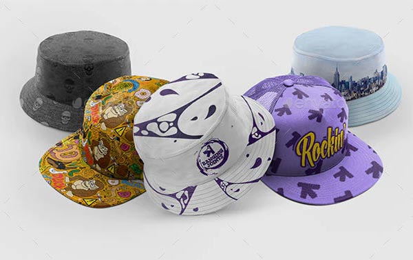 Cap Bucket Hat Mockup Bundle