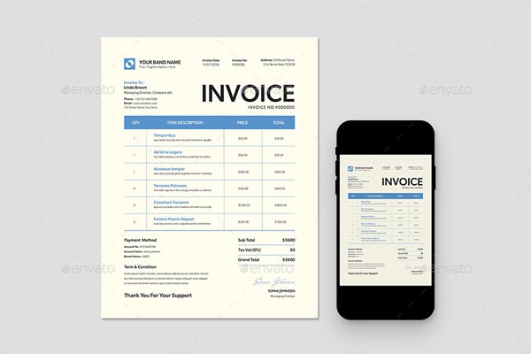 Construction Invoice Template