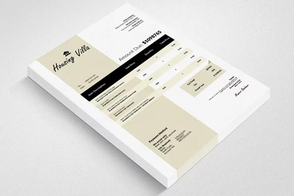 Construction Invoice Word Template