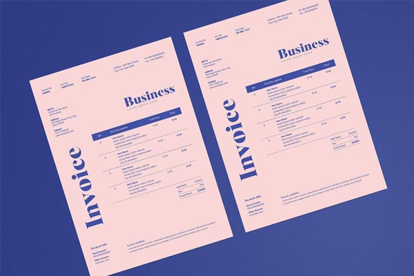 Editable Construction Invoice Design