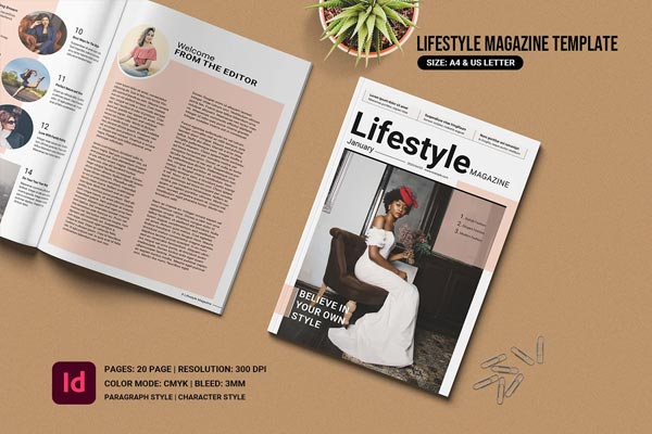 Fashion Lifestyle Magazine Template