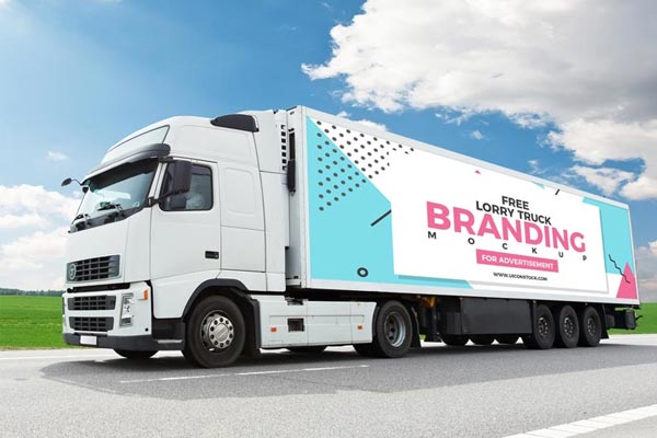 Free Truck Branding Mockup