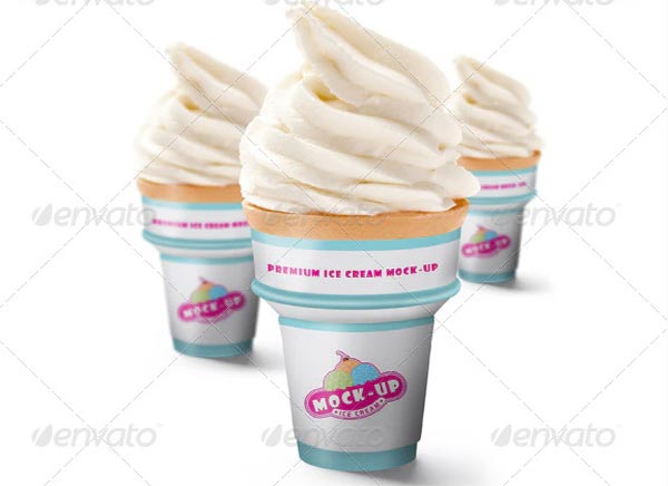 Ice Cream Cone Mockup