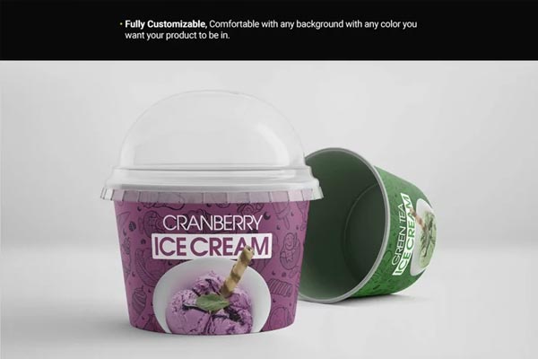 Ice Cream Cup Mockup Set