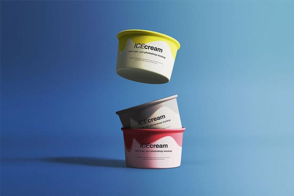 Ice Cream Cups Mockup