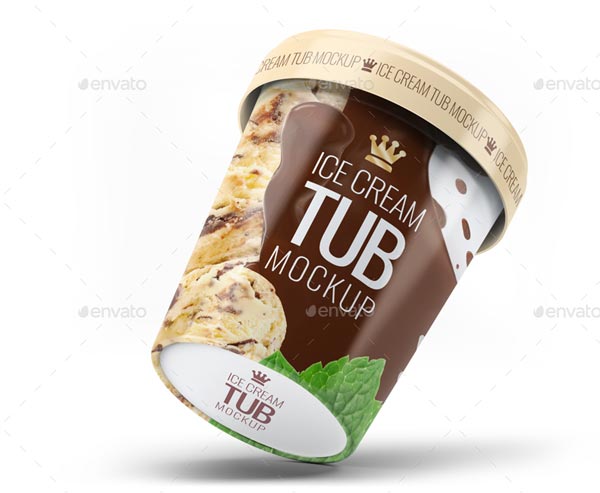 Ice Cream Tub Mockup