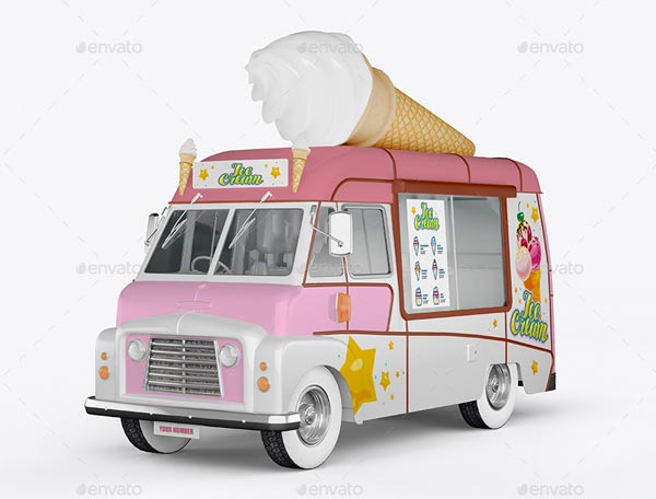 Ice Cream Van Mockup