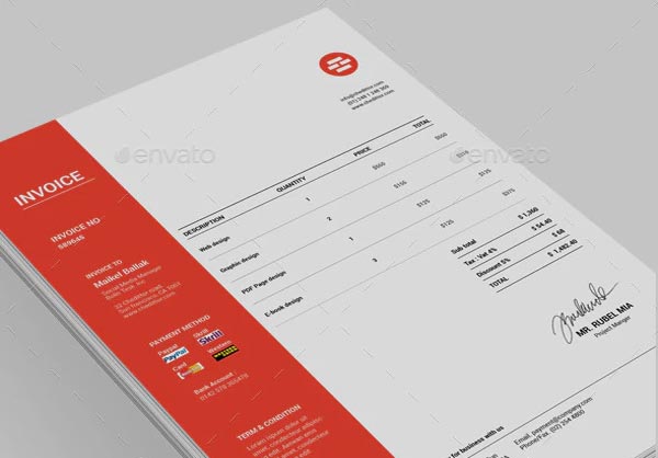 Printable Construction Invoice Template