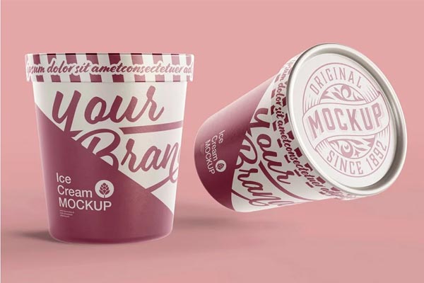 Realistic Ice Cream Mockup