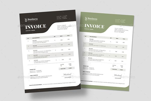 Sample Construction Invoice Template